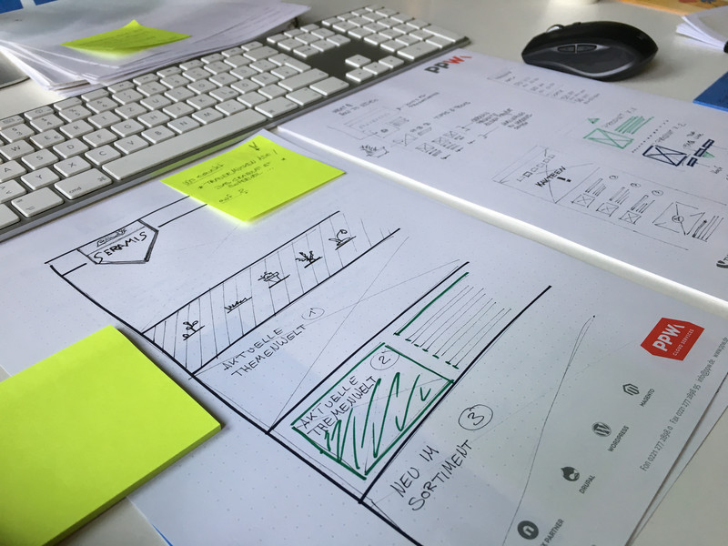 UX Wireframe Scribble Seramis Website