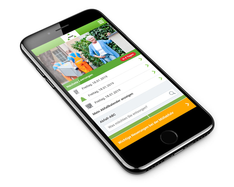 RSAG Entsorung App Startseite