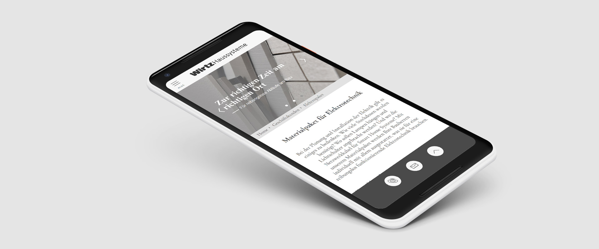 Wirtz Haussysteme Screenshot Smartphone