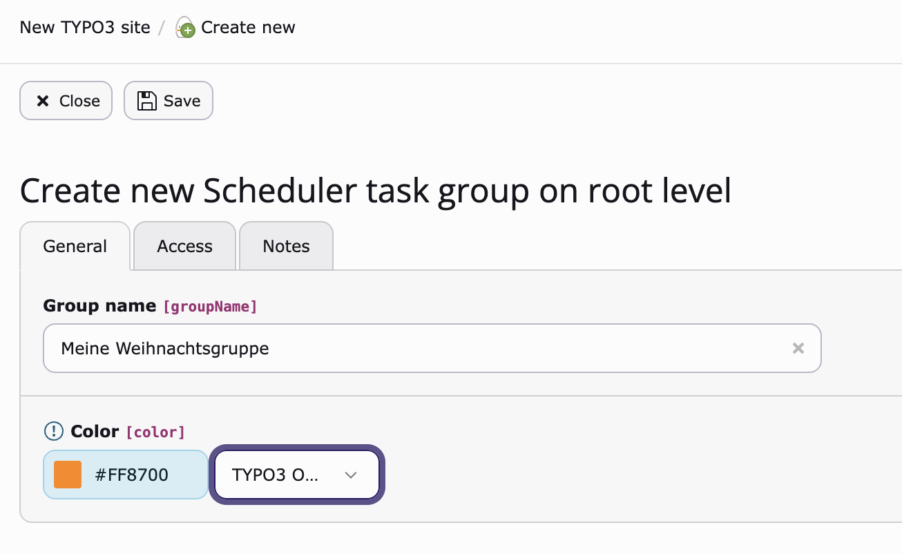 Taskplaner-Gruppe anlegen